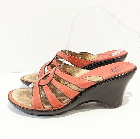 Sofft pink wedge platform leather sandals 8.5 - Picture 3 of 16